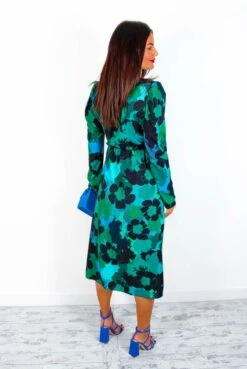 Wrap This Up - Forest Multi Floral Midi Wrap Dress -Deals Modashka Store WrapThisUp ForestMultiFloralMidiWrapDress 1