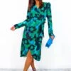 Wrap This Up - Forest Multi Floral Midi Wrap Dress -Deals Modashka Store WrapThisUp ForestMultiFloralMidiWrapDress 3