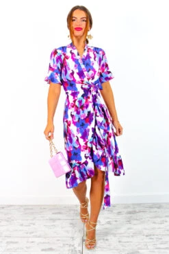 Wrapped With Love - Blue Purple Floral Midi Wrap Dress 14 Wrapped With Love - Blue Purple Floral Midi Wrap Dress -Deals Modashka Store WrappedWithLove BluePurpleFloralMidiWrapDress 2