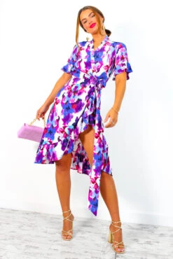 Wrapped With Love - Blue Purple Floral Midi Wrap Dress 12 Wrapped With Love - Blue Purple Floral Midi Wrap Dress -Deals Modashka Store WrappedWithLove BluePurpleFloralMidiWrapDress 4