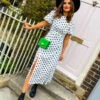 Meet Me Outside - White Polka Dot Midi Dress -Deals Modashka Store meetmeoutsidewebsite